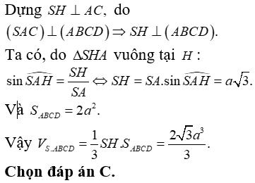 Bài tập trắc nghiệm Hình học 12 | Câu hỏi trắc nghiệm Hình học 12